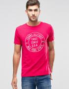 Tommy Hilfiger T-shirt With Circle Logo In Red In Regular Fit - Barberry