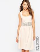 Asos Tall Debutante Embellished Trim Full Midi Dress - Blue $30.00