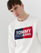 Tommy Jeans Regular Fit Sweatshirt With Essential Logo In White - White