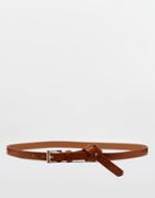 New Look Knotted Skinny Belt - Tan