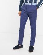 Viggo Recycled Polyester Suit Pants In Navy Texture