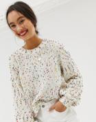 Only Sweater With Bright Colored Spots - Cream