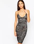 Club L Cami Midi Dress In Lace