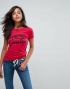 Tommy Jeans Script Logo T-shirt - Red