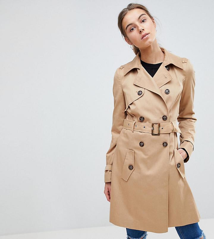 Asos Design Tall Classic Trench Coat - Stone