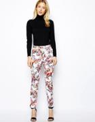 Asos Premium Pants In Bright Floral Print - Multi