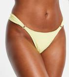 Peek & Beau Fuller Bust Scrunch Bikini Bottom With Ring Detail In Lemon-yellow