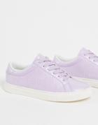 Asos Design Drama Sneakers In Lilac Croc-purple
