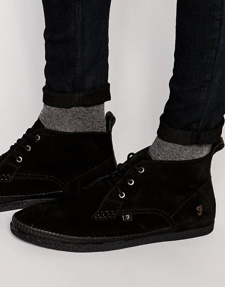 Farah Drape Hi Chukka Boot - Black