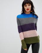 Pieces Bold Stripe Sweater - Multi