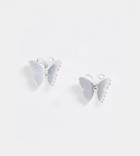 Asos Design Sterling Silver Stud Earrings In Butterfly Design