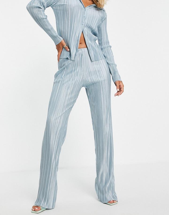 Asos Design 90s Jersey Plisse Suit Pants Set-multi