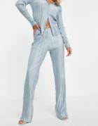 Asos Design 90s Jersey Plisse Suit Pants Set-multi