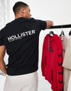 Hollister Back Logo T-shirt In Black