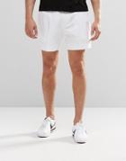 Asos Skinny Short Length Shorts In White - White