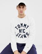 Tommy Hilfiger Crew Neck Logo Sweatshirt - White