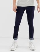 New Look Skinny Jeans In Dark Blue Wash - Blue