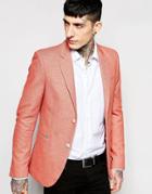 Devil's Advocate Skinny Stretch Fit Pique Blazer - Pink