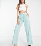 Pieces Tall Seersucker Dad Pants In Green Stripe
