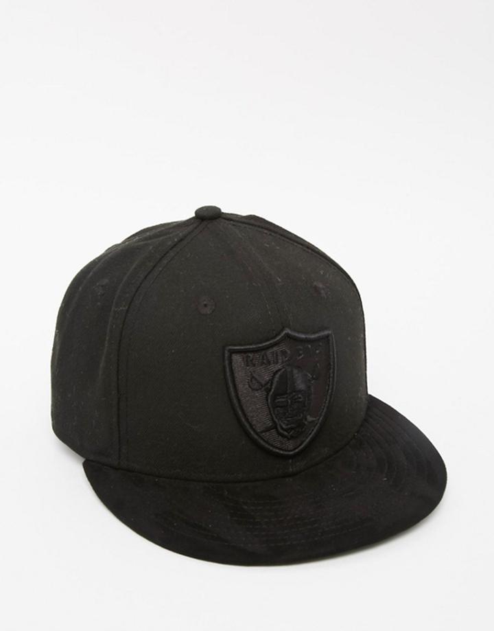 New Era 59fifty Oakland Raiders Poly Tone Fitted Cap - Black