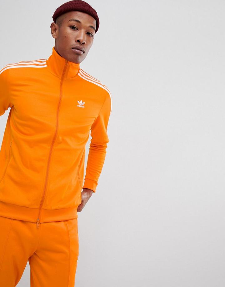 Adidas Originals Beckenbauer Track Jacket In Orange Dh5821 - Orange