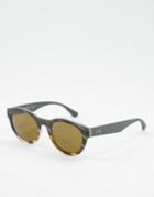 Emporio Armani Round Lens Sunglasses-brown