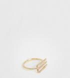 Galleria Armadoro Gold Plated Crystal Pave M Initial Ring - Gold