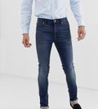 Asos Design Tall Super Skinny Jeans In Dark Wash