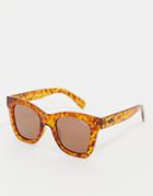 Quay Australia After Hours Square Sunglasses In Tort - Brown