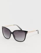 French Connection Square Sunglasses-black