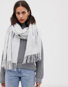 Asos Design Long Neppy Woven Scarf With Tassels - Multi