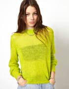 Cheap Monday Sweater With Dipped Back - Green