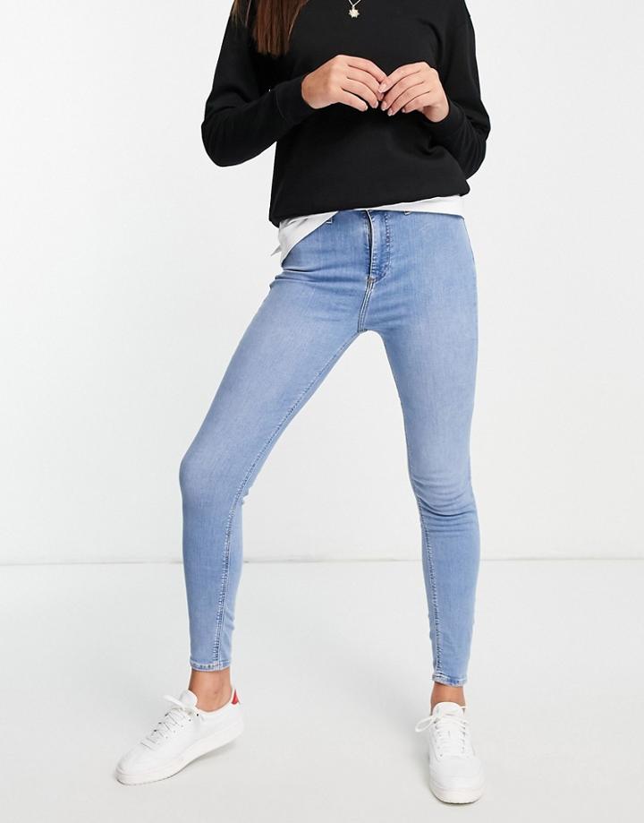 River Island Kaia High Waisted Skinny Jean In Medium Blue