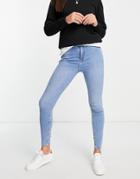 River Island Kaia High Waisted Skinny Jean In Medium Blue