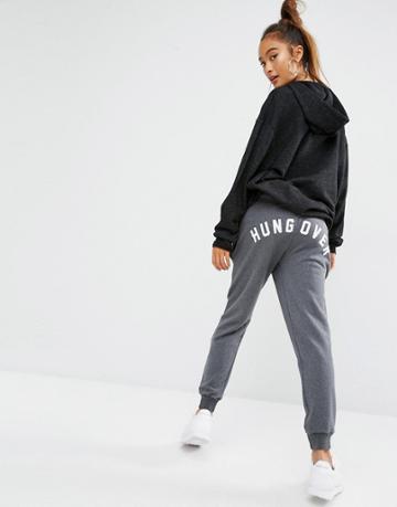 Adolescent Clothing Joggers With Hungover Print - Gray
