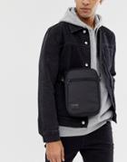 Asos Design Flight Bag In Black With Patch