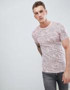 Asos Design Muscle T-shirt With All Over Paisley Print - Pink