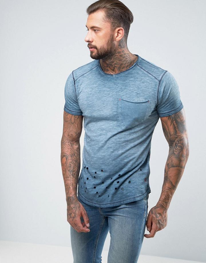 Ringspun Henley T-shirt - Navy