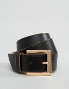 Asos Contrast Edge Jeans Belt - Black