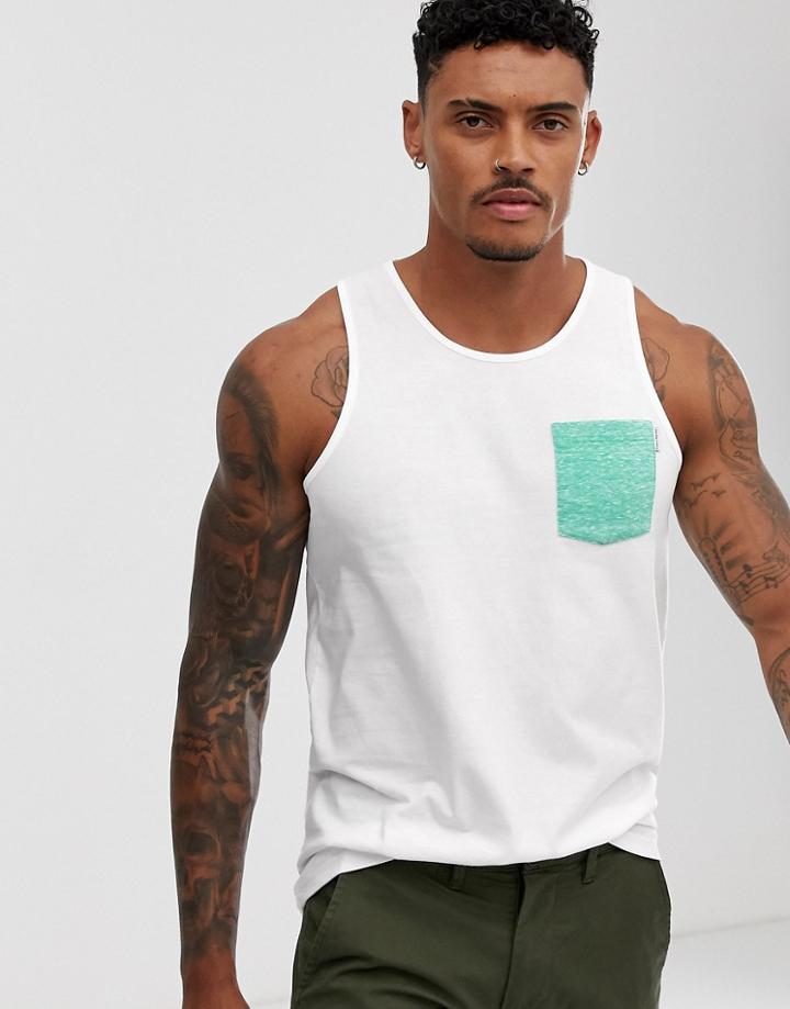 Jack & Jones Originals Pocket Tanks-white