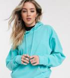Reclaimed Vintage Inspired Overdye Hoodie In Washed Blue