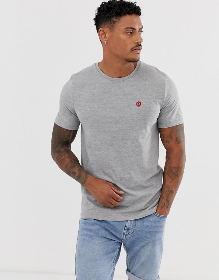 Jack & Jones Core Embroidery Logo T-shirt-gray