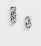 Reclaimed Vintage Inspired Chain Drop Earrings In Burnished Silver Exclusive To Asos - Silver