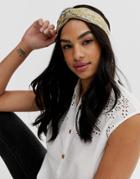Asos Design Headband With Twist Front In Pretty Ditsy Floral Print - Multi
