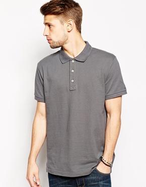 Esprit Pique Polo Shirt - Gray