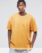 Reclaimed Vintage Oversized T-shirt In Overdye - Mustard