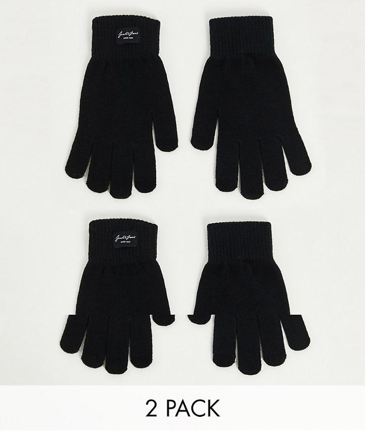 Jack & Jones 2-pack Gloves In Black