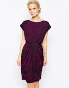 Closet Blu Printed Dress With Gathered Waist - Multi