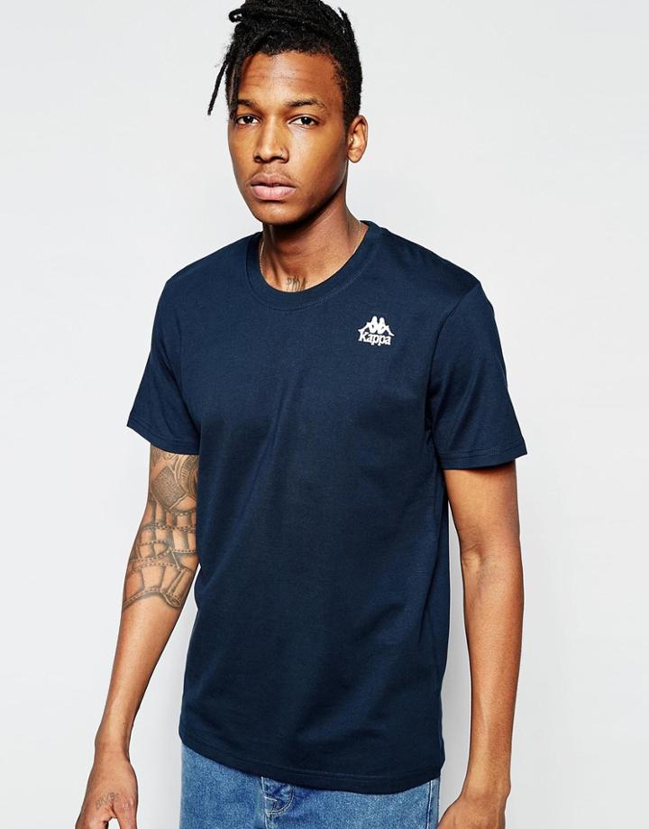 Kappa T-shirt With Small Logo - Navy