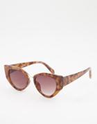 Jeepers Peepers Womens Cat Eye Sunglasses In Tort-brown